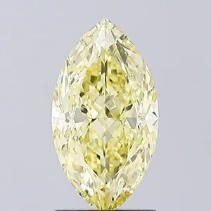 1.52ct MARQUISE Fancy Intense Yellow VVS2 Coloured Lab diamond