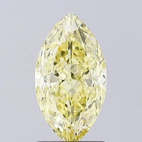 1.52ct MARQUISE Fancy Intense Yellow VVS2 Coloured Lab diamond