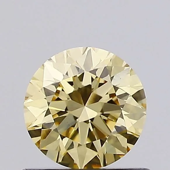 0.58ct ROUND Fancy Yellow VS1 Coloured Lab diamond