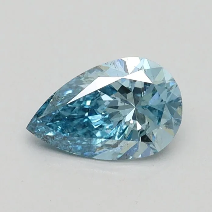 0.50ct PEAR Fancy Intense Blue SI1 Coloured Lab diamond