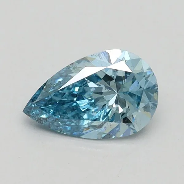 0.5ct PEAR Fancy Intense Blue SI1 Coloured Lab diamond