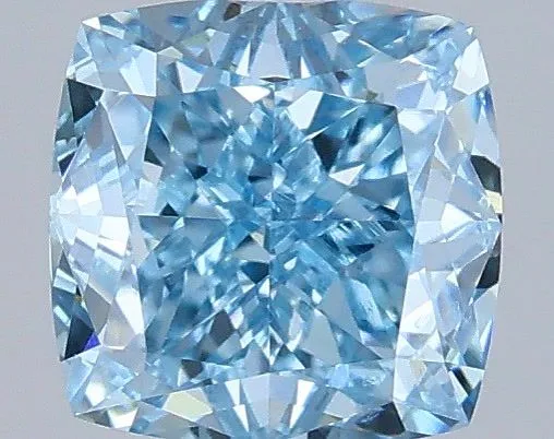 1.01ct CUSHION Fancy Vivid Blue VS1 Coloured Lab diamond