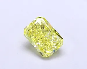 1.14ct RADIANT Fancy Vivid Yellow IF Coloured Lab diamond