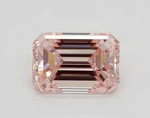 1.01ct EMERALD Fancy Intense Pink VS1 Coloured Lab diamond
