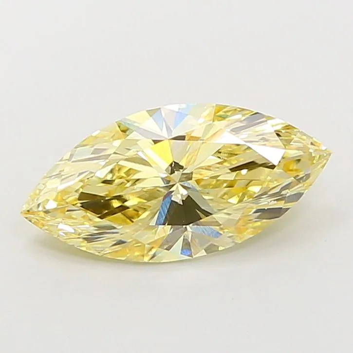 1.77ct MARQUISE Fancy Yellow VVS2 Coloured Lab diamond