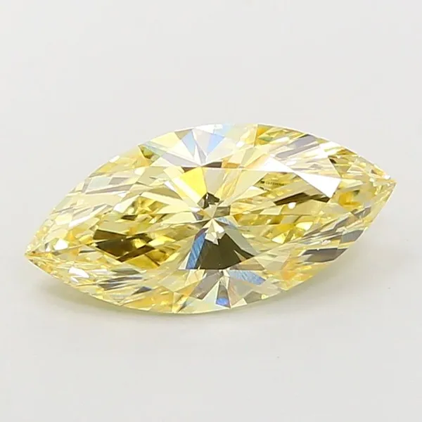 1.77ct MARQUISE Fancy Yellow VVS2 Coloured Lab diamond
