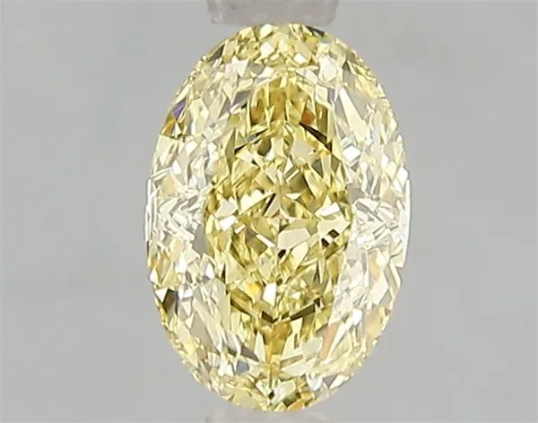 1.09ct OVAL Fancy Vivid Yellow VS2 Coloured Lab diamond