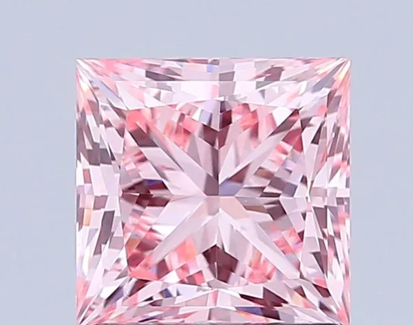 1.6ct PRINCESS Fancy Intense Pink VVS2 Coloured Lab diamond