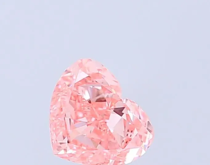 1.01ct HEART Fancy Vivid Pink VVS2 Coloured Lab diamond