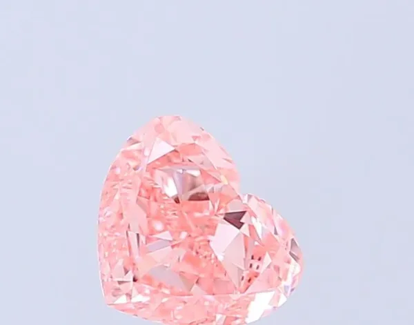 1.01ct HEART Fancy Vivid Pink VVS2 Coloured Lab diamond
