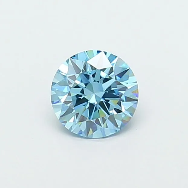 1.08ct ROUND Fancy Vivid Blue VVS2 Coloured Lab diamond
