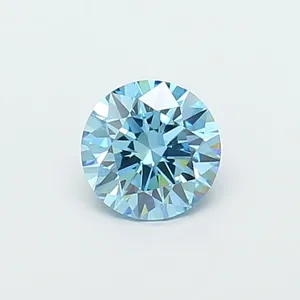 1.08ct ROUND Fancy Vivid Blue VVS2 Coloured Lab diamond