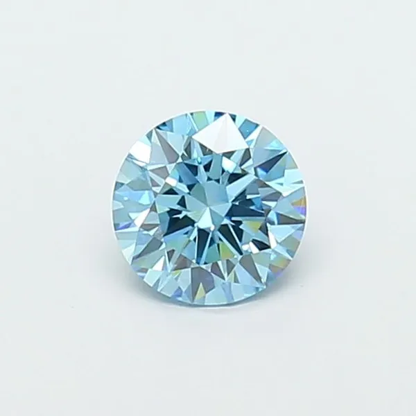1.08ct ROUND Fancy Vivid Blue VVS2 Coloured Lab diamond