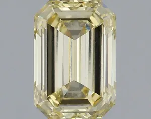 1.33ct EMERALD Fancy Light Yellow VVS2 Coloured Lab diamond
