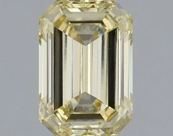 1.33ct EMERALD Fancy Light Yellow VVS2 Coloured Lab diamond