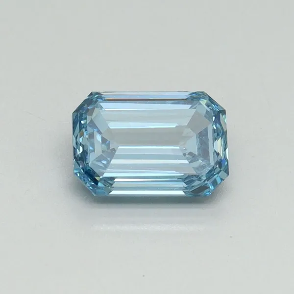 1.01ct EMERALD Fancy Intense Blue VVS2 Coloured Lab diamond