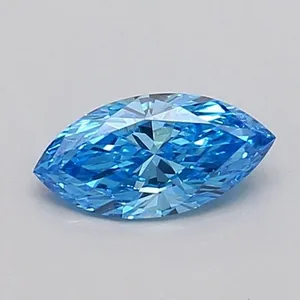 0.39ct MARQUISE Fancy Vivid Blue VS1 Coloured Lab diamond