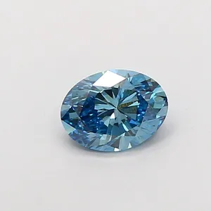 1.19ct OVAL Fancy Vivid Blue VVS2 Coloured Lab diamond