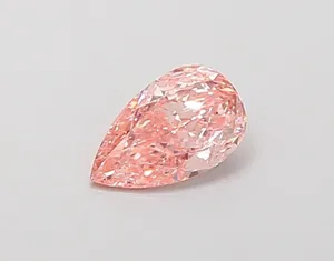 0.46ct PEAR Fancy Intense Pink SI1 Coloured Lab diamond