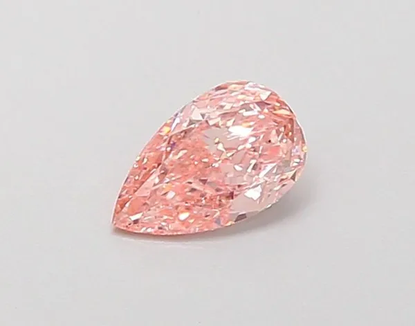 0.46ct PEAR Fancy Intense Pink SI1 Coloured Lab diamond