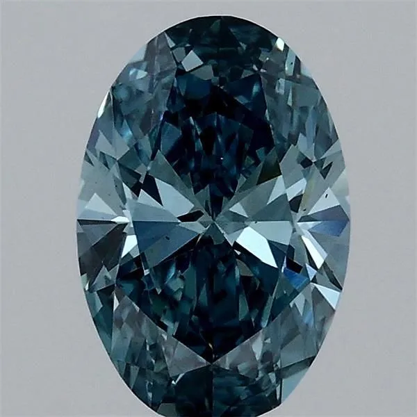 1.00ct OVAL Fancy Vivid Blue VS1 Coloured Lab diamond