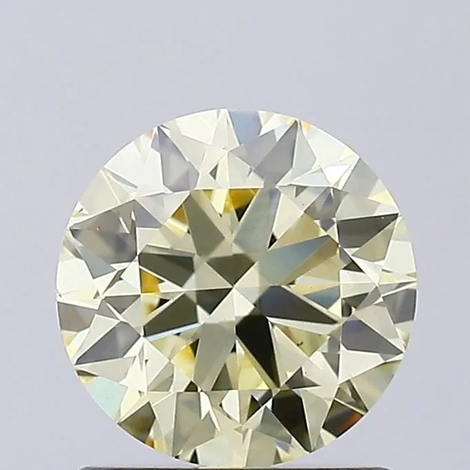 1.00ct ROUND Fancy Yellow VS1 Coloured Lab diamond