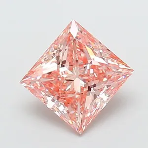 1.93ct PRINCESS Fancy Intense Pink VS2 Coloured Lab diamond