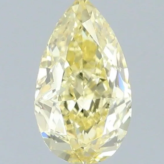 0.56ct PEAR Fancy Intense Yellow VS1 Coloured Lab diamond