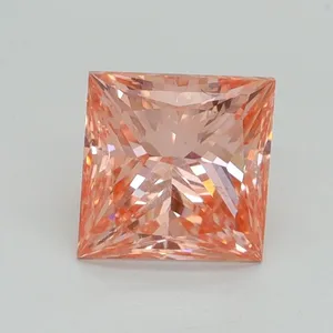 1.5ct PRINCESS Fancy Intense Pink SI1 Coloured Lab diamond