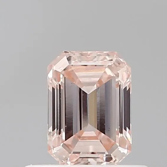 0.57ct EMERALD Fancy Light Brown Pink VS1 Coloured Lab diamond