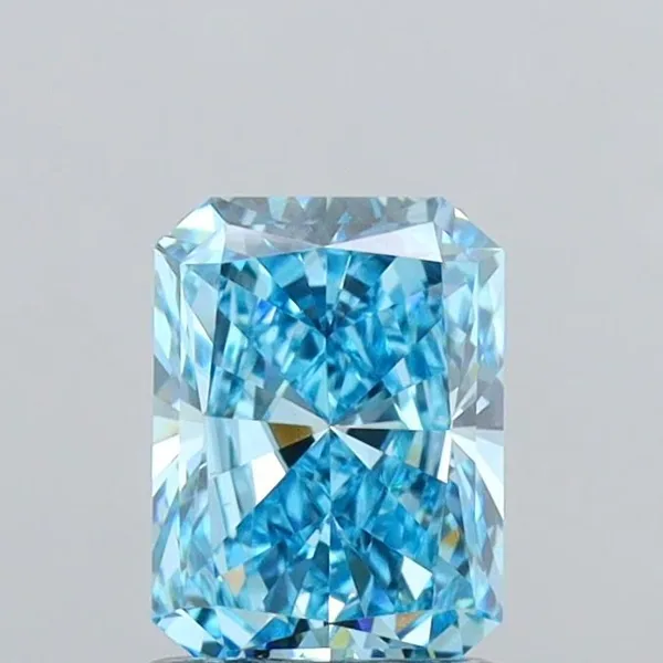 1.4ct RADIANT Fancy Vivid Blue VVS2 Coloured Lab diamond