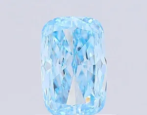1.05ct CUSHION Fancy Vivid Blue VS1 Coloured Lab diamond