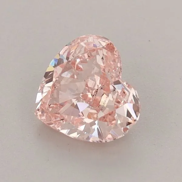0.79ct HEART Fancy Intense Pink VS1 Coloured Lab diamond