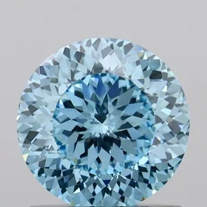 0.94ct ROUND Fancy Vivid Blue VVS2 Coloured Lab diamond