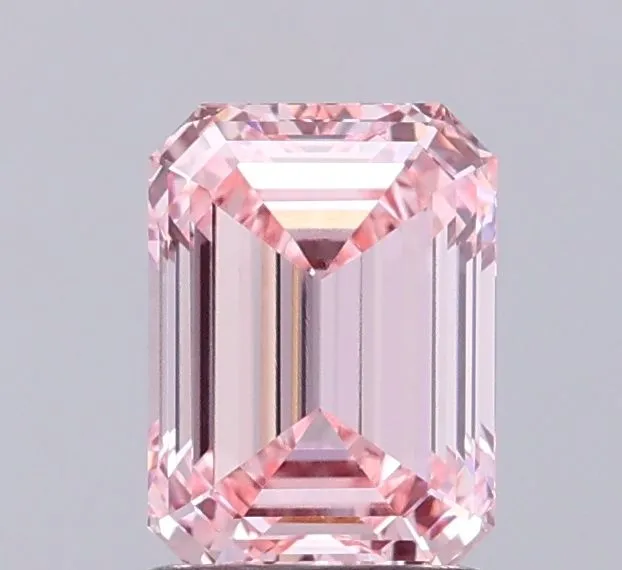 1.55ct EMERALD Fancy Intense Pink VVS2 Coloured Lab diamond
