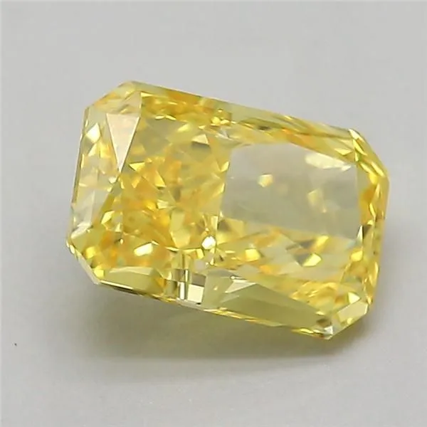 1.08ct RADIANT Fancy Vivid Yellow VS1 Coloured Lab diamond