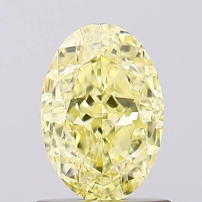 1.14ct OVAL Fancy Yellow VS1 Coloured Lab diamond