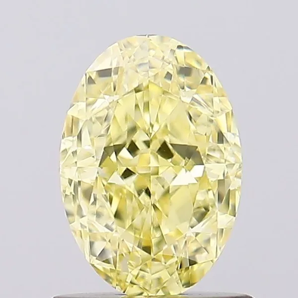 1.14ct OVAL Fancy Yellow VS1 Coloured Lab diamond