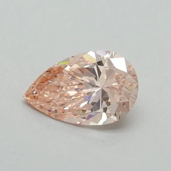 0.41ct PEAR Fancy Intense Pink VS2 Coloured Lab diamond