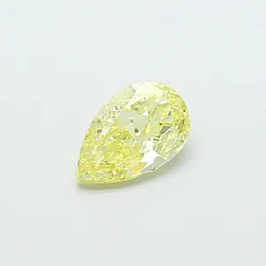 0.53ct PEAR Fancy Intense Yellow VS1 Coloured Lab diamond