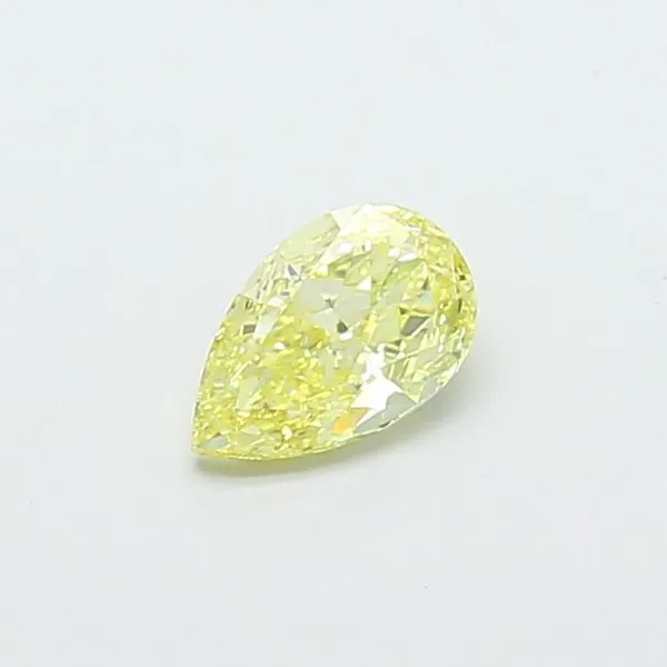 0.53ct PEAR Fancy Intense Yellow VS1 Coloured Lab diamond