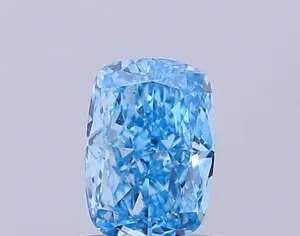1.01ct CUSHION Fancy Vivid Blue VS1 Coloured Lab diamond