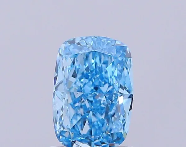 1.01ct CUSHION Fancy Vivid Blue VS1 Coloured Lab diamond