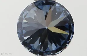 0.51ct ROUND Fancy Vivid Blue SI2 Coloured Lab diamond