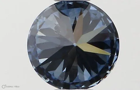 0.51ct ROUND Fancy Vivid Blue SI2 Coloured Lab diamond