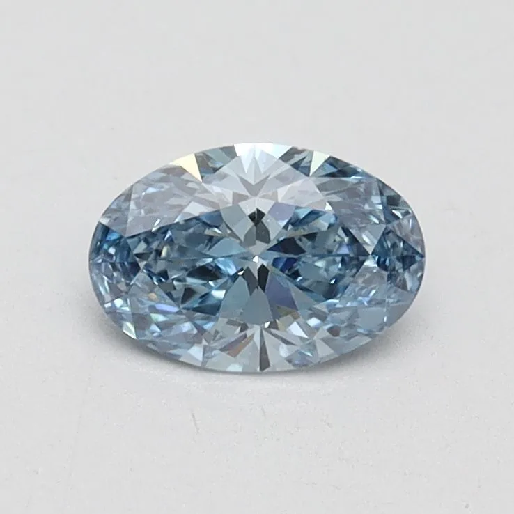 0.50ct OVAL Fancy Vivid Blue VS1 Coloured Lab diamond