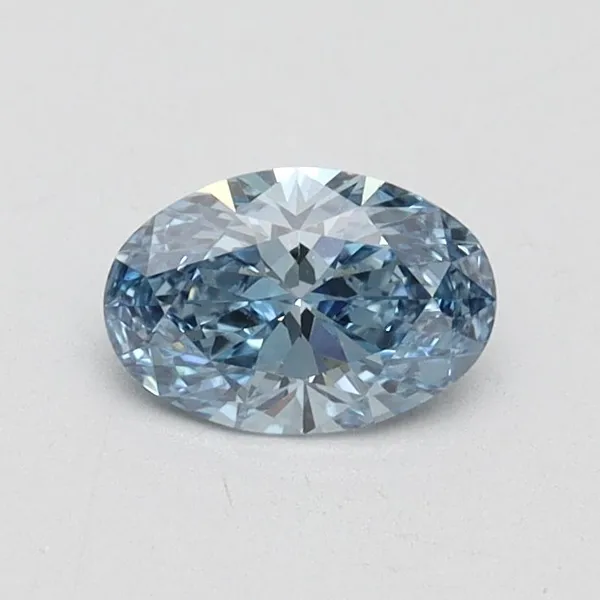 0.5ct OVAL Fancy Vivid Blue VS1 Coloured Lab diamond