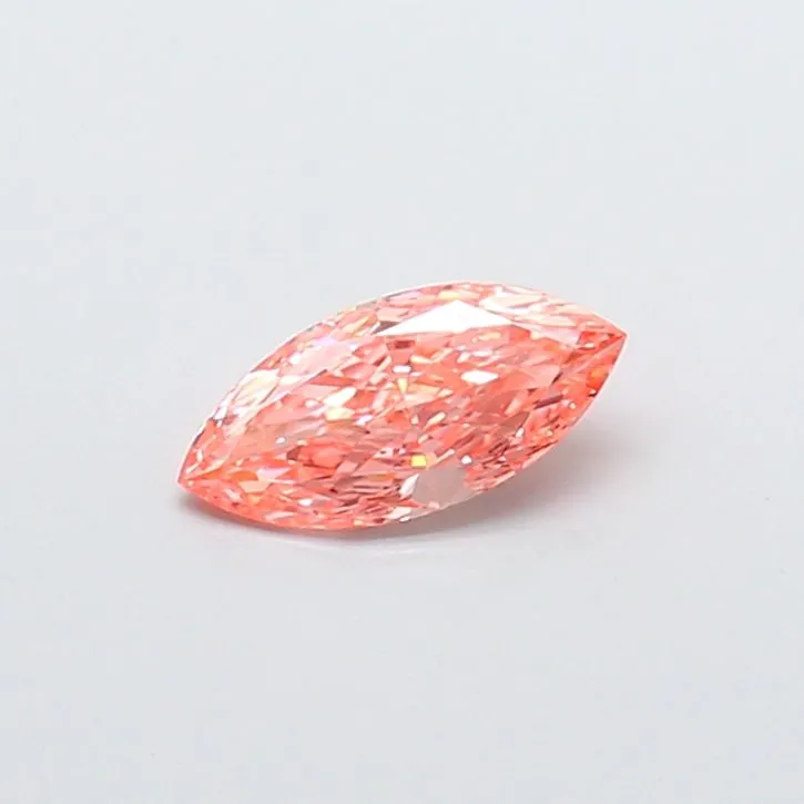 0.91ct MARQUISE Fancy Vivid Pink VVS2 Coloured Lab diamond