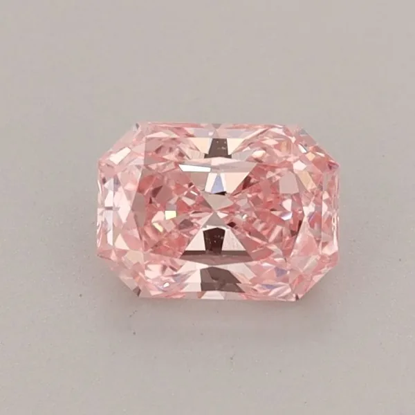 0.53ct RADIANT Fancy Vivid Pink VS1 Coloured Lab diamond