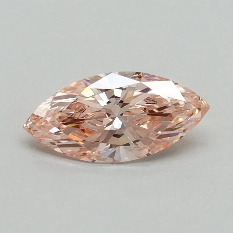 0.44ct MARQUISE Fancy Intense Pink VVS2 Coloured Lab diamond
